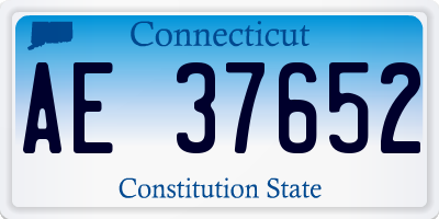 CT license plate AE37652