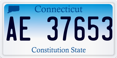 CT license plate AE37653