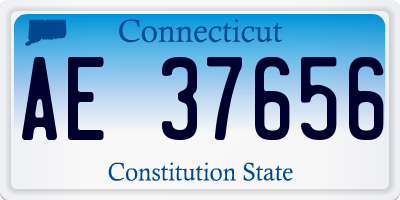 CT license plate AE37656