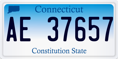 CT license plate AE37657