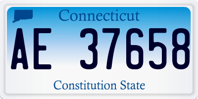 CT license plate AE37658