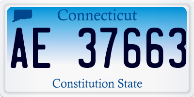 CT license plate AE37663