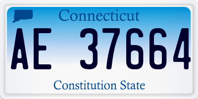 CT license plate AE37664
