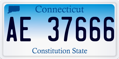 CT license plate AE37666