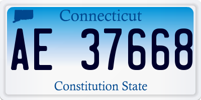 CT license plate AE37668