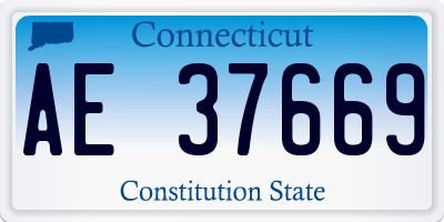 CT license plate AE37669
