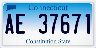 CT license plate AE37671