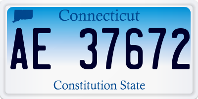 CT license plate AE37672