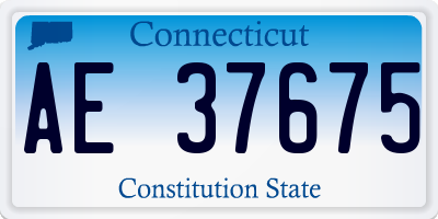 CT license plate AE37675