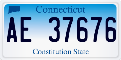 CT license plate AE37676