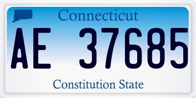 CT license plate AE37685