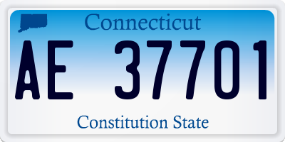 CT license plate AE37701