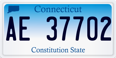 CT license plate AE37702