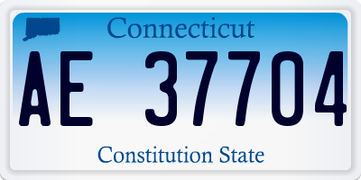CT license plate AE37704