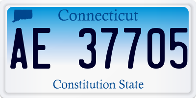 CT license plate AE37705