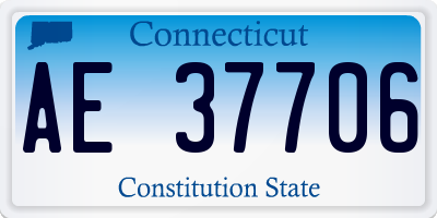 CT license plate AE37706