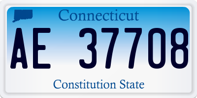 CT license plate AE37708