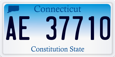 CT license plate AE37710