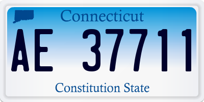 CT license plate AE37711