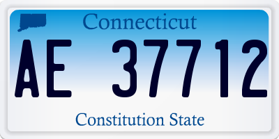 CT license plate AE37712