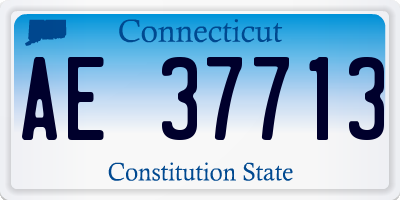 CT license plate AE37713