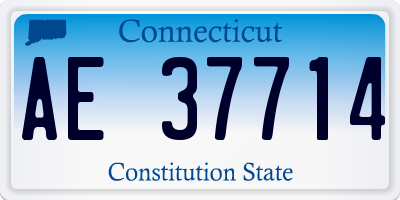CT license plate AE37714