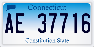 CT license plate AE37716