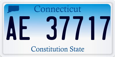 CT license plate AE37717