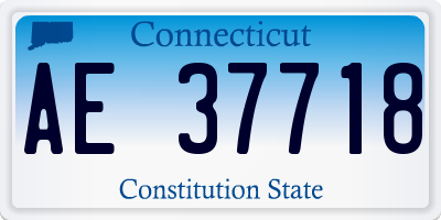 CT license plate AE37718