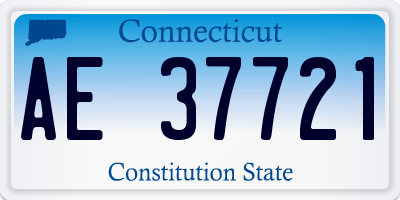 CT license plate AE37721
