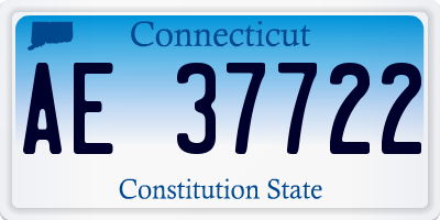 CT license plate AE37722