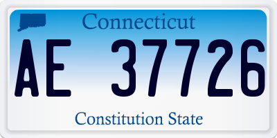 CT license plate AE37726