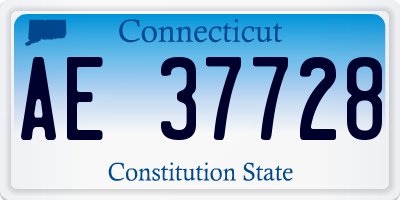 CT license plate AE37728