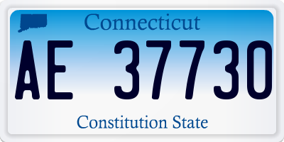CT license plate AE37730