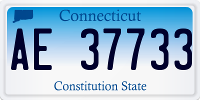 CT license plate AE37733