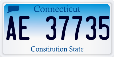 CT license plate AE37735