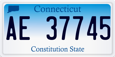 CT license plate AE37745