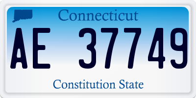 CT license plate AE37749