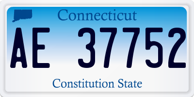 CT license plate AE37752