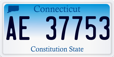 CT license plate AE37753