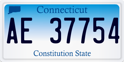 CT license plate AE37754