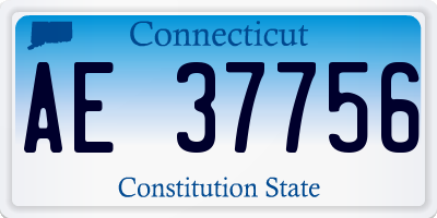 CT license plate AE37756