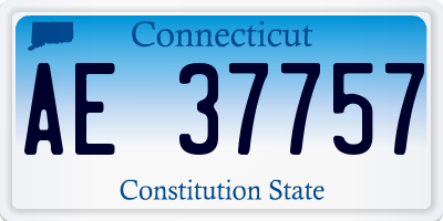 CT license plate AE37757