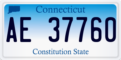 CT license plate AE37760