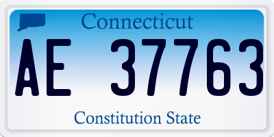 CT license plate AE37763