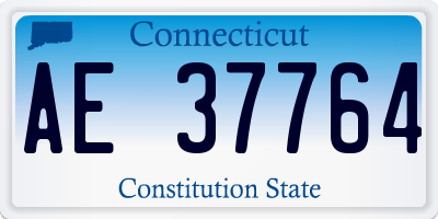 CT license plate AE37764