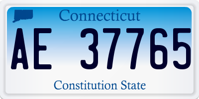 CT license plate AE37765
