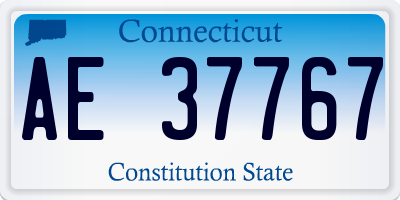 CT license plate AE37767