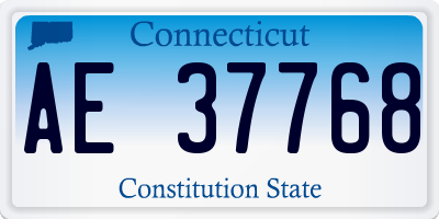 CT license plate AE37768