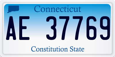 CT license plate AE37769
